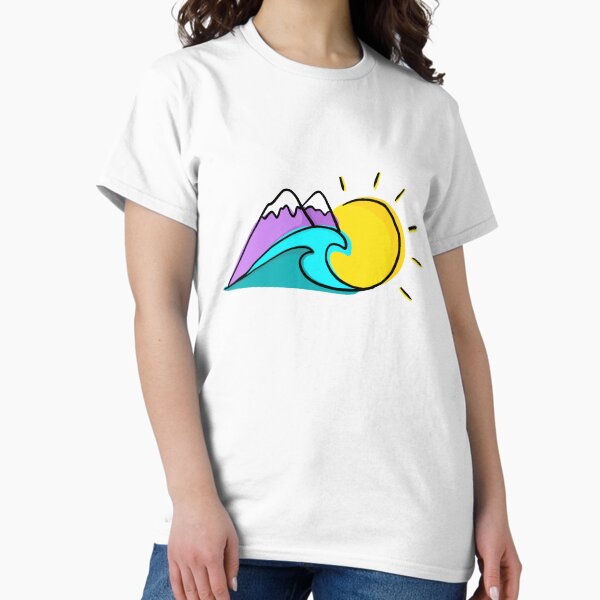 Mountains and waves Classic T-Shirt