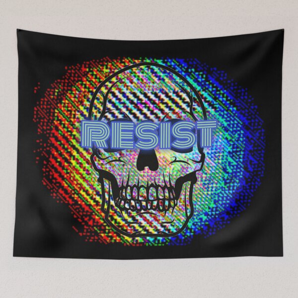 Artikelvorschau, Resist Skull Glitchart entworfen und verkauft von quietmagenta.