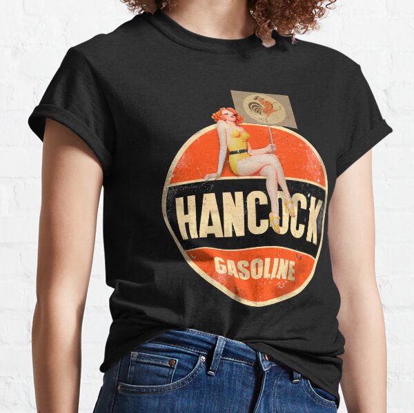 Hancock gasoline pin up vintage sign Classic T-Shirt