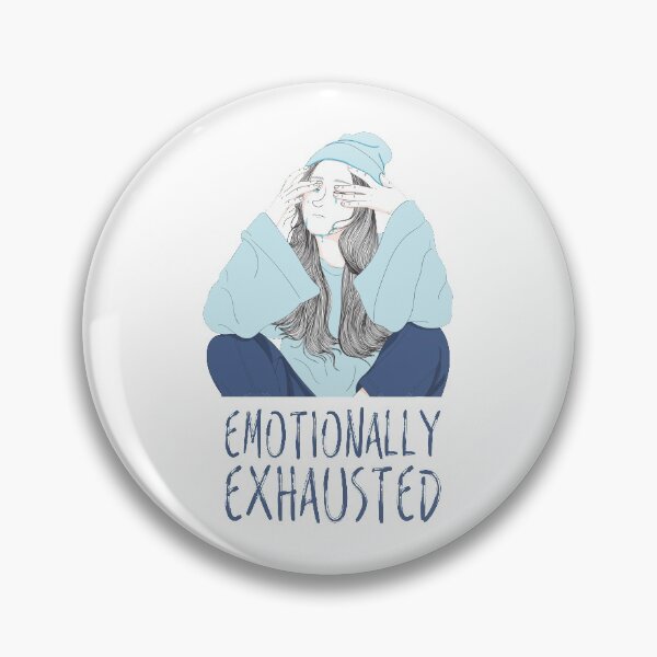 Item preview, Emotionally Tired Girl - Sky Blue On White designed and sold by crazycollective.