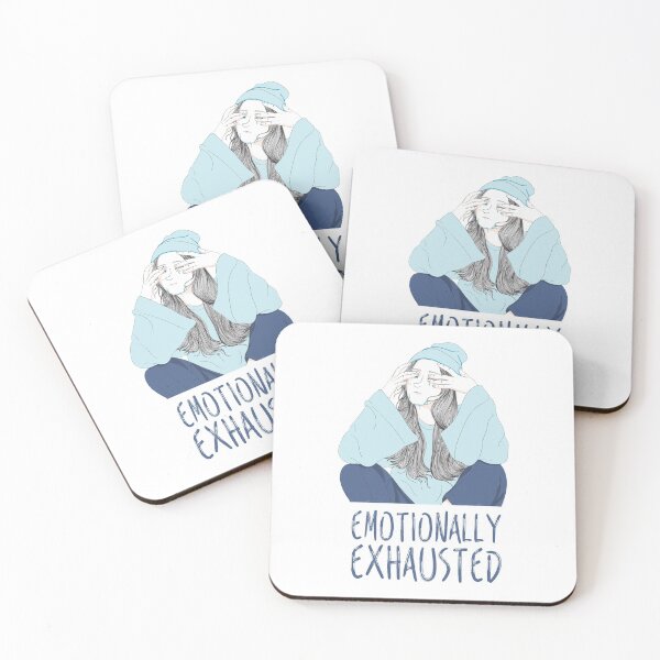 Item preview, Emotionally Tired Girl - Sky Blue On White designed and sold by crazycollective.