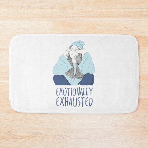 Item preview, Emotionally Tired Girl - Sky Blue On White designed and sold by crazycollective.