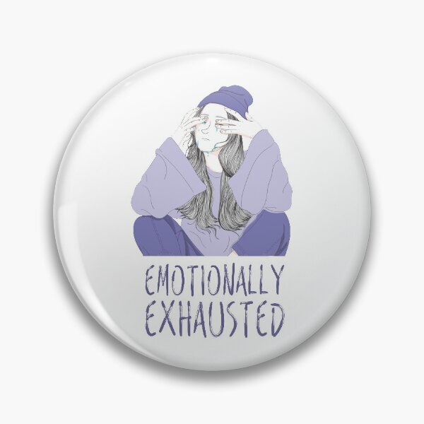 Item preview, Emotionally Exhausted Girl - Powder Blue On White designed and sold by crazycollective.