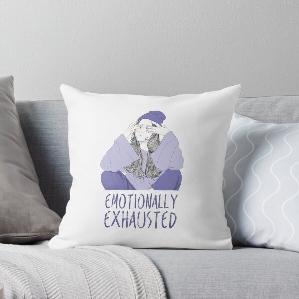 Item preview, Emotionally Exhausted Girl - Powder Blue On White designed and sold by crazycollective.