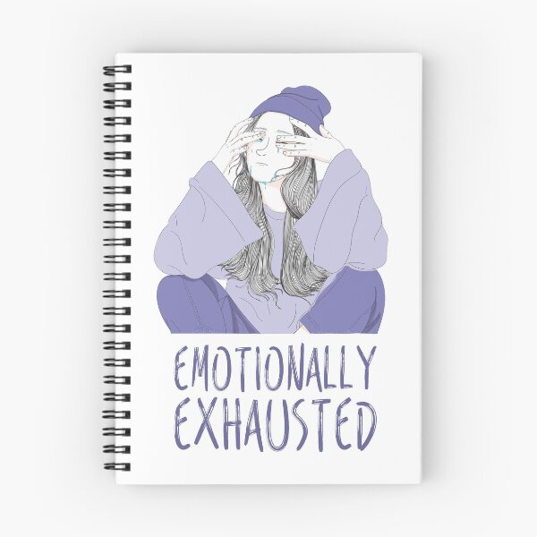 Item preview, Emotionally Exhausted Girl - Powder Blue On White designed and sold by crazycollective.