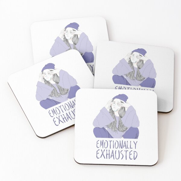 Item preview, Emotionally Exhausted Girl - Powder Blue On White designed and sold by crazycollective.