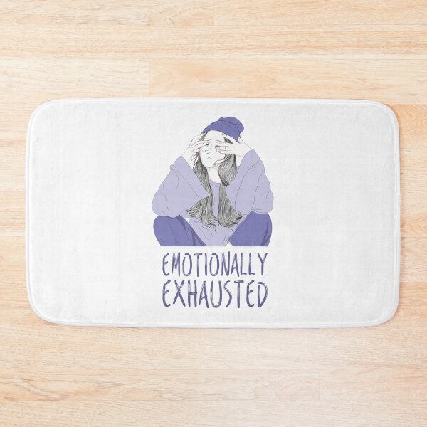Item preview, Emotionally Exhausted Girl - Powder Blue On White designed and sold by crazycollective.