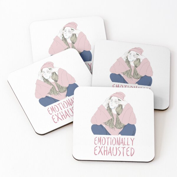 Item preview, Emotionally Tired Girl - Pink On White designed and sold by crazycollective.