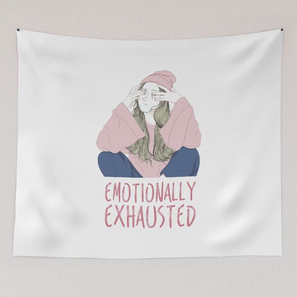 Item preview, Emotionally Tired Girl - Pink On White designed and sold by crazycollective.