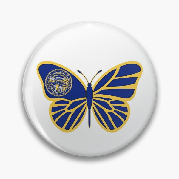 Item preview, State of Nebraska Flag Butterfly designed and sold by Gsallicat.