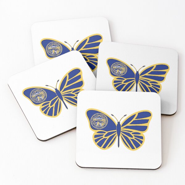 Item preview, State of Nebraska Flag Butterfly designed and sold by Gsallicat.