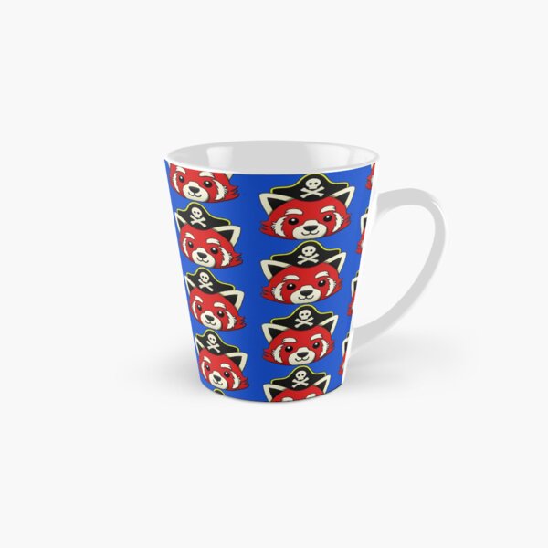 Red Panda Pirate Pattern Tall Mug