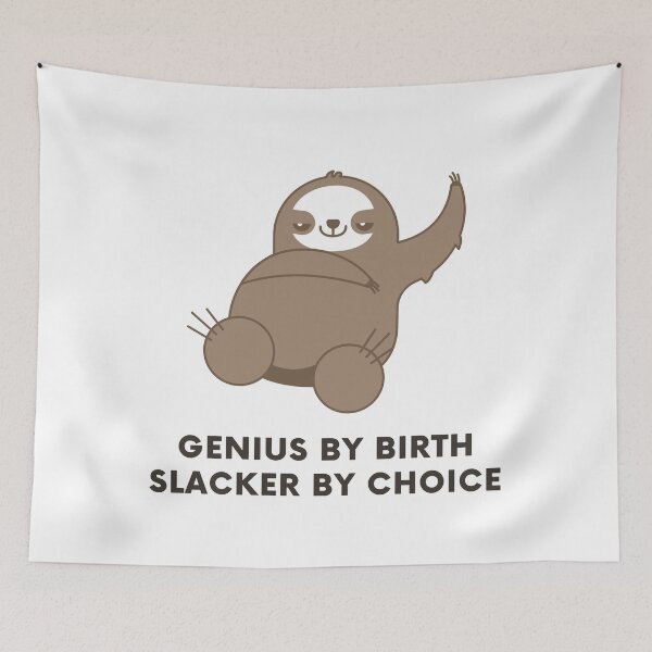 Item preview, Genius by birth slacker by choice designed and sold by StudioQ-.