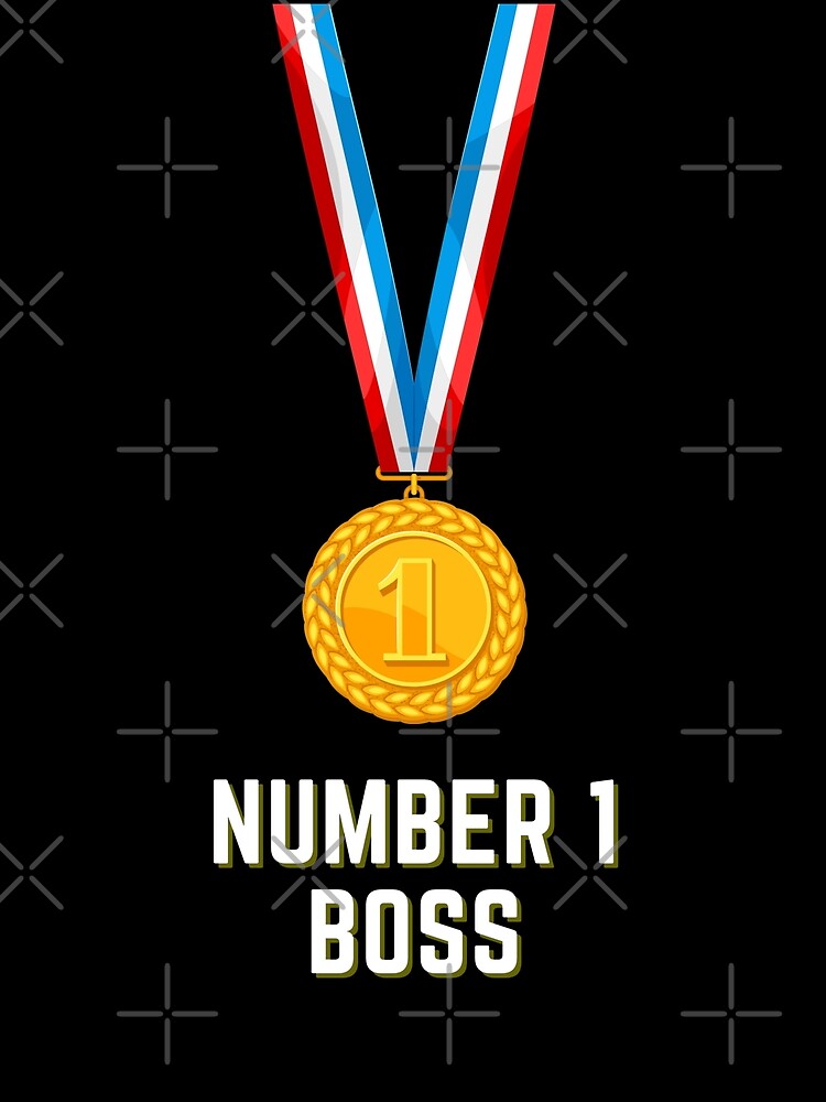 Number Boss With Medal Graphic T-Shirt - Main Image