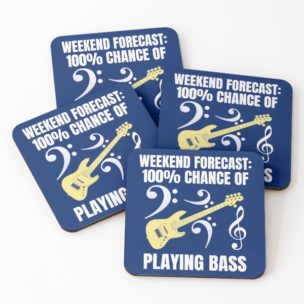 Item preview, Weekend Forecast Bass Player Themed T Shirt Merch designed and sold by PRINTS2HOT.
