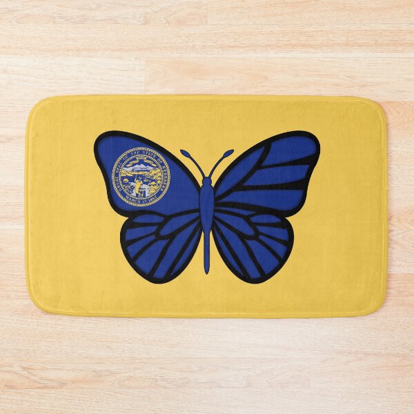 Item preview, State of Nebraska Flag Butterfly 2 designed and sold by Gsallicat.