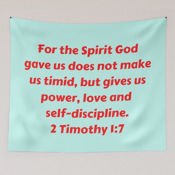 Item preview, Bible Verse 2 Timothy 1:7 designed and sold by Prayingwarrior.