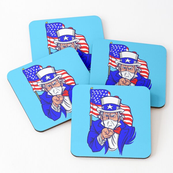 Item preview, patriotic Uncle Sam face mask usa designed and sold by Gossip Rag.