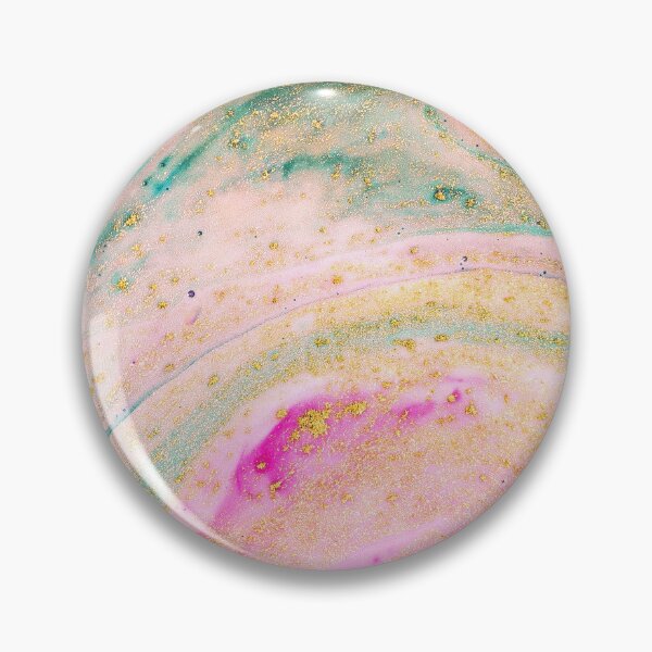 Item preview, Marbled Art Pattern in Beautiful Teal Gold Pink Colors  designed and sold by ArtBIU.