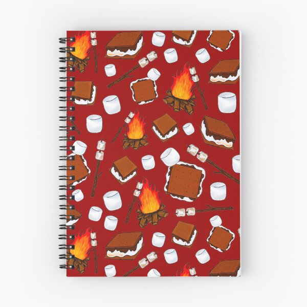 Item preview, Smores Campfire Toasted Marshmallows on Dark Fall Red designed and sold by KrisInStitches.