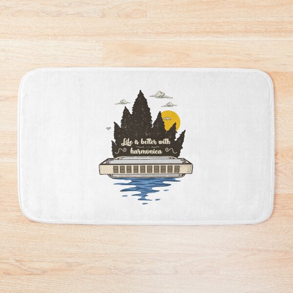 Item preview, Harmonica Player Musician Vintage Instrument Art designed and sold by MrEddie10.
