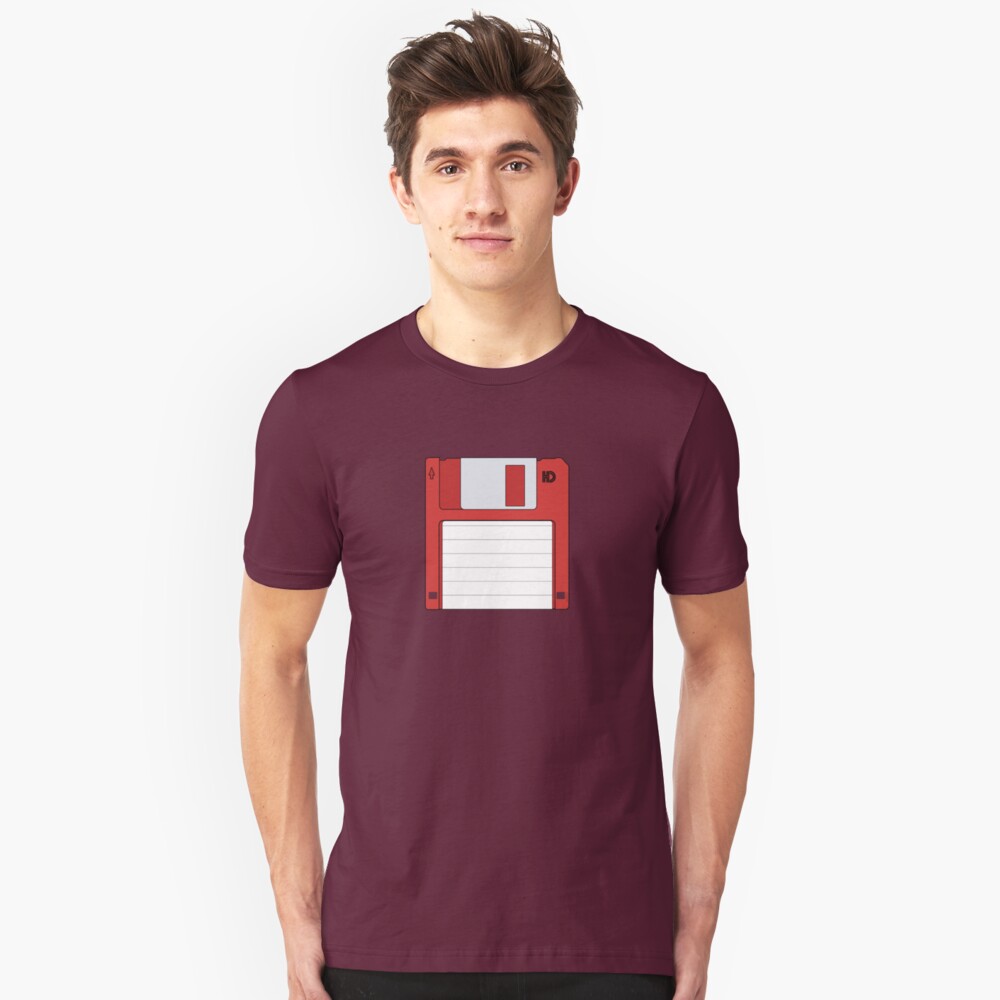 3.5" HD Floppy Disc (Red) Slim Fit T-Shirt
