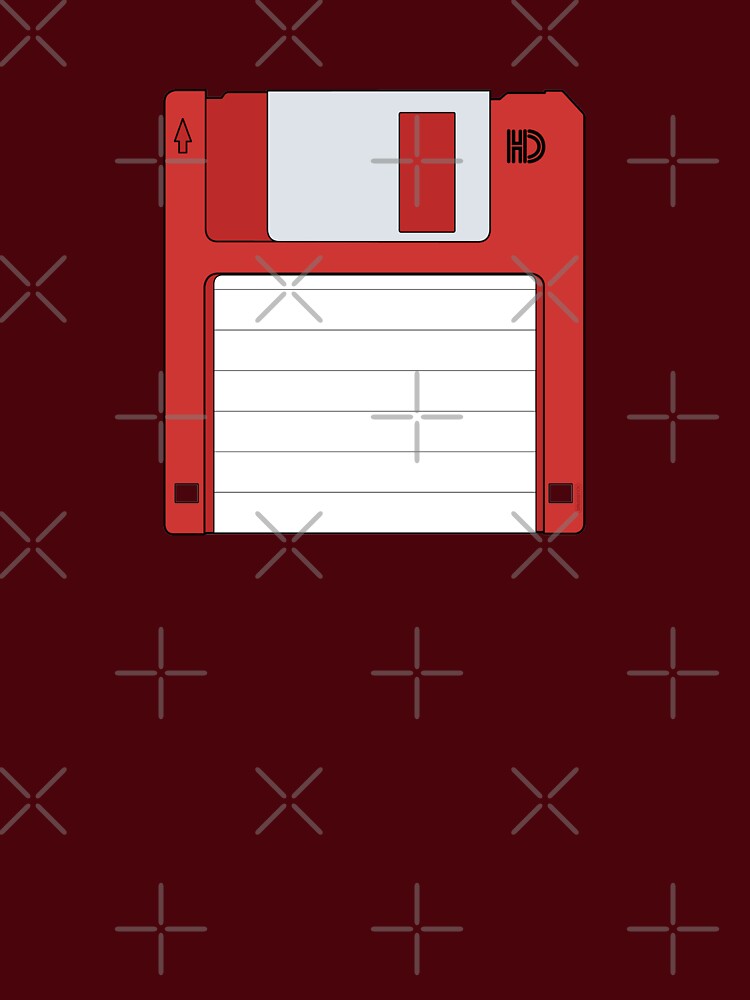 Thumbnail 7 of 7, Essential T-Shirt, 3.5" HD Floppy Disc (Red) designed and sold by thedrumstick.