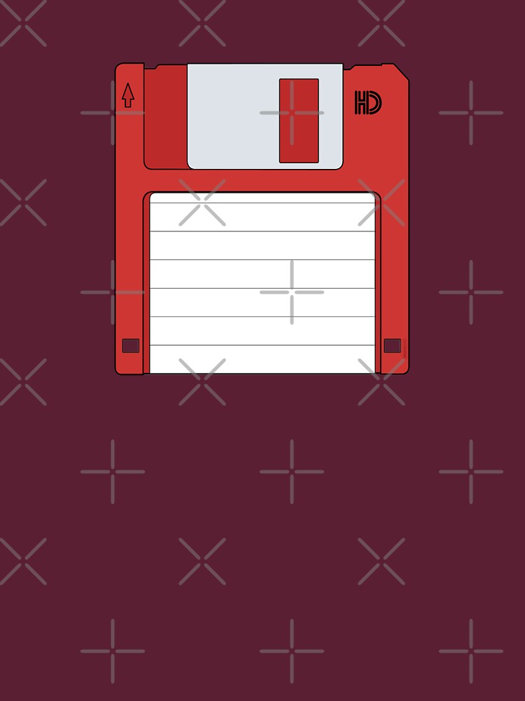 Thumbnail 7 of 7, Essential T-Shirt, 3.5" HD Floppy Disc (Red) designed and sold by thedrumstick.