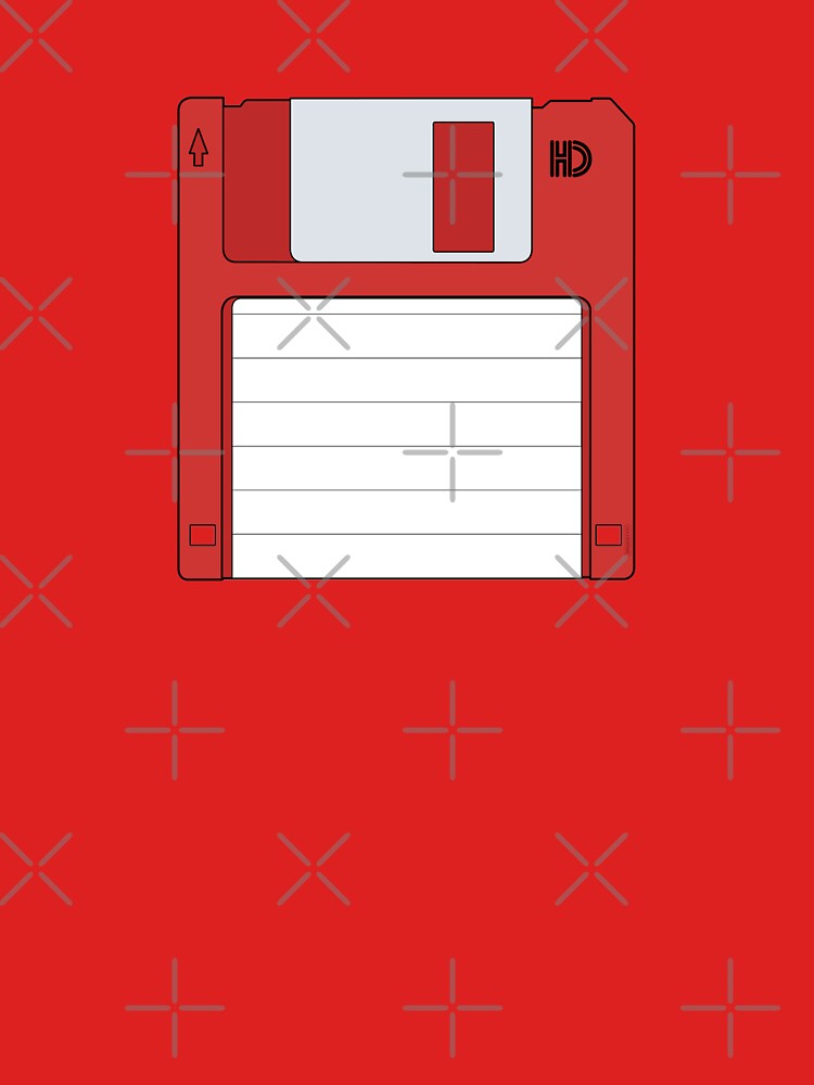 Thumbnail 7 of 7, Classic T-Shirt, 3.5" HD Floppy Disc (Red) designed and sold by thedrumstick.