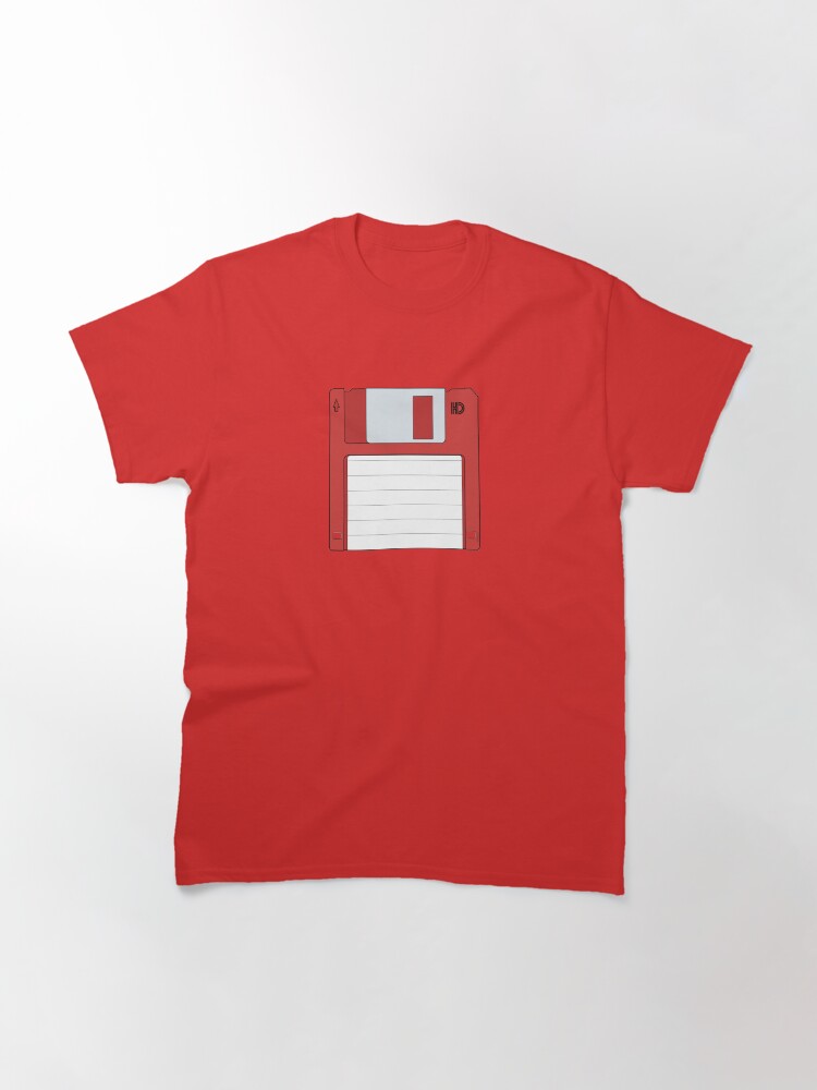 Thumbnail 3 of 7, Classic T-Shirt, 3.5" HD Floppy Disc (Red) designed and sold by thedrumstick.