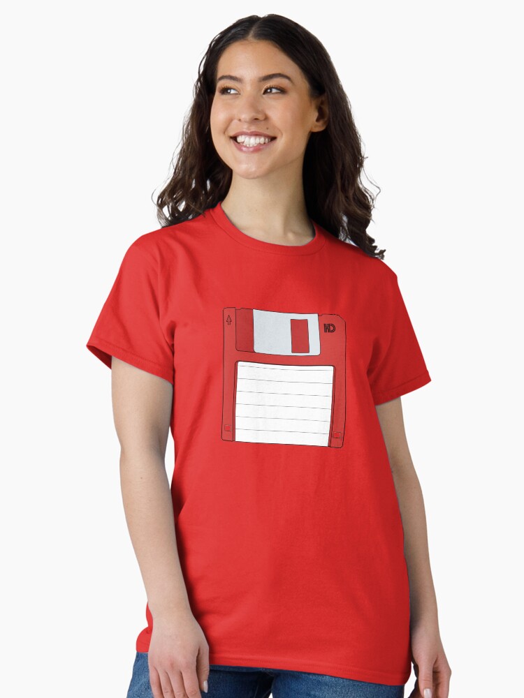Thumbnail 2 of 7, Classic T-Shirt, 3.5" HD Floppy Disc (Red) designed and sold by thedrumstick.