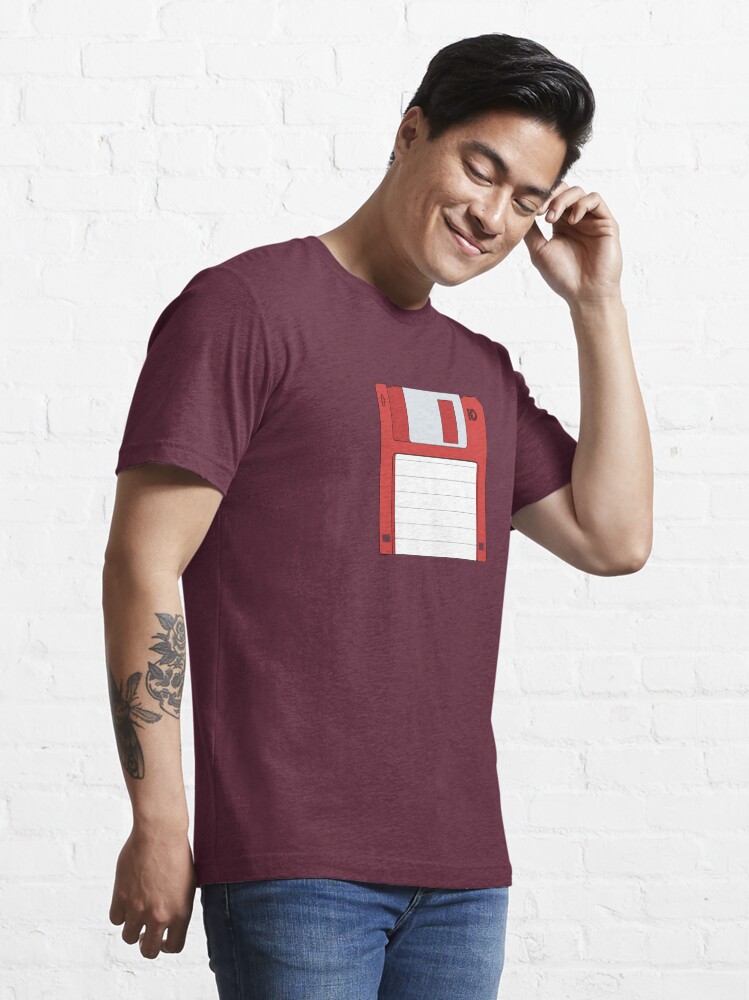 Essential T-Shirt, 3.5" HD Floppy Disc (Red)  designed and sold by thedrumstick