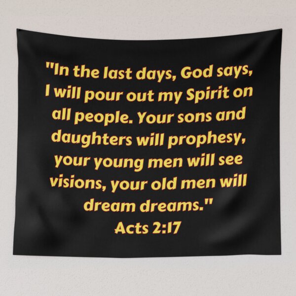 Item preview, Bible Verse Acts 2:17 designed and sold by Prayingwarrior.