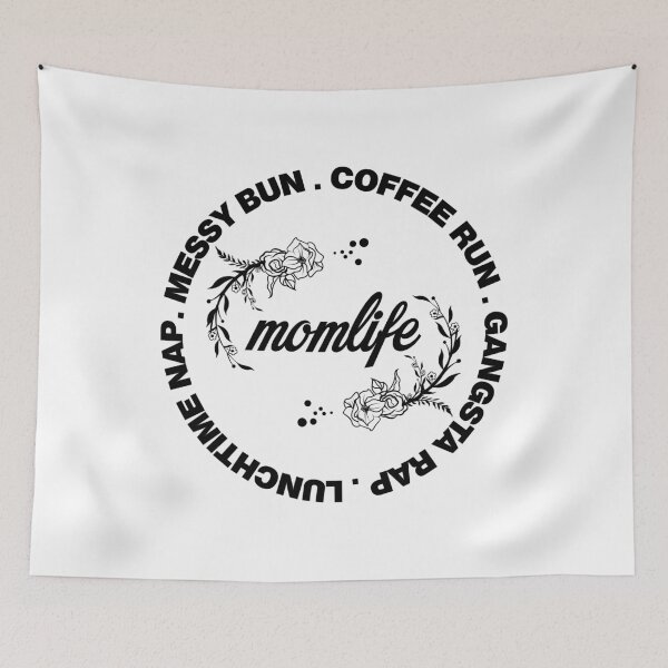 Item preview, messy bun coffee run gangsta rap lunchtime nap mom life designed and sold by UrahGo.