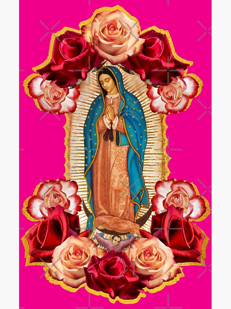 La Virgen De Guadalupe Mother Mary Madre de Dios Greeting Card by vagonart