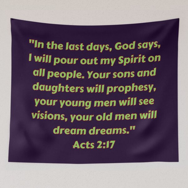 Item preview, Bible Verse Acts 2:17 designed and sold by Prayingwarrior.