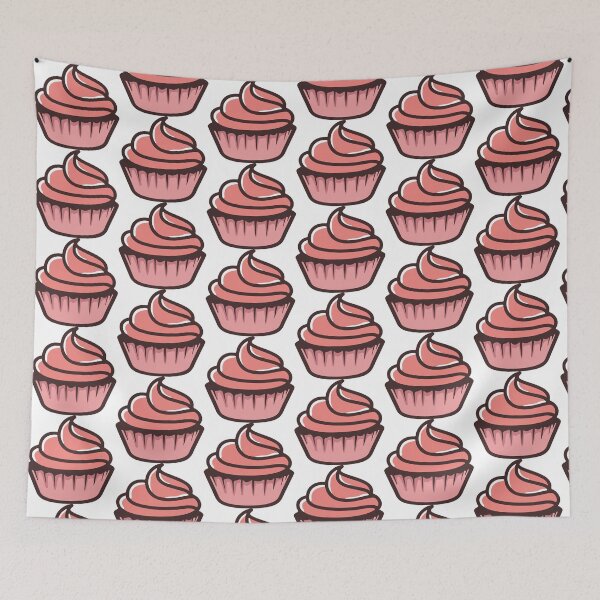 Item preview, Cute Pink Cupcake Vector designed and sold by emmilowski.