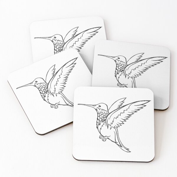 Item preview, Black and White Hummingbird designed and sold by The White Bat.