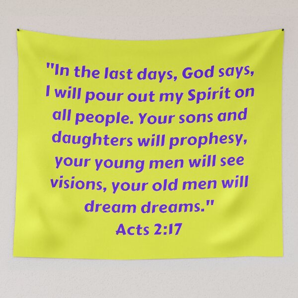 Item preview, Bible Verse Acts 2:17 designed and sold by Prayingwarrior.