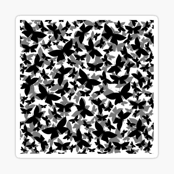 Item preview, Veil of Butterflies, Black on White designed and sold by StephOBrien.