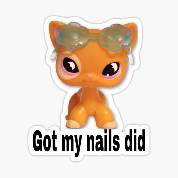 Littlest pet shop got my nails did kitten Sticker