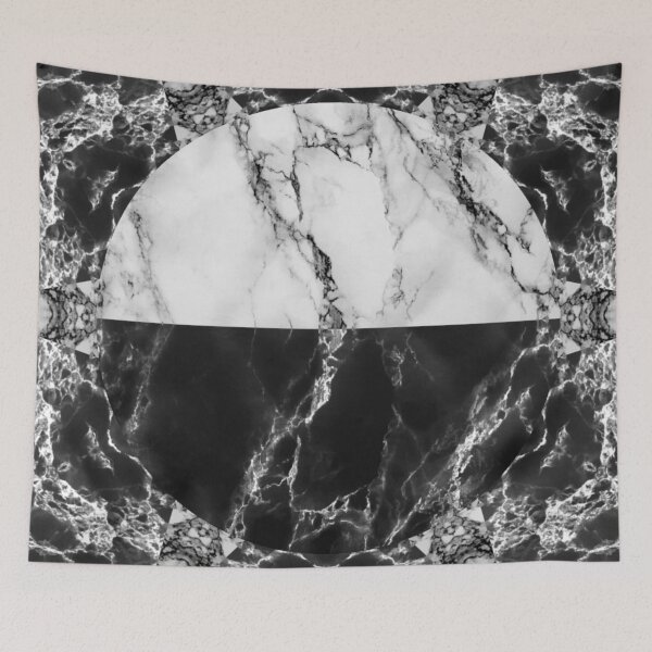Item preview, Black Marble Stone White Carerra designed and sold by geodeart.