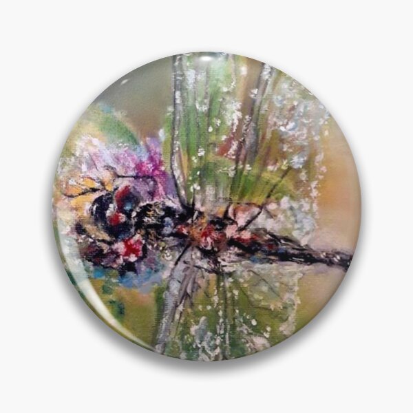 Item preview, Dragonfly Green Field Acrylic Painting designed and sold by ViewerEqualsPhoton.