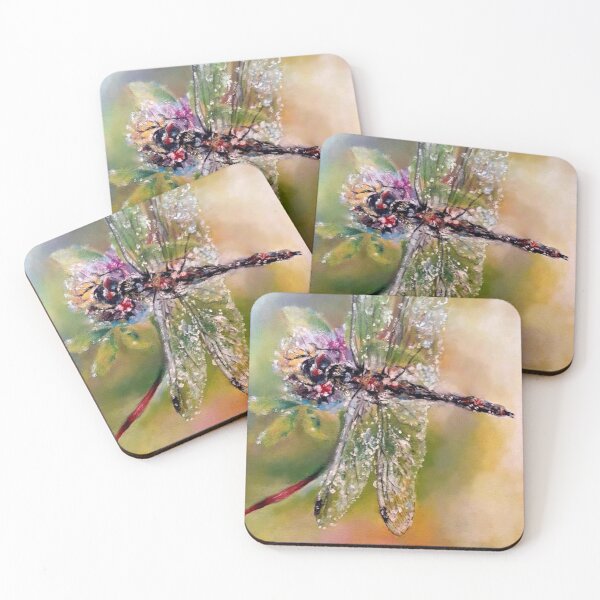 Item preview, Dragonfly Green Field Acrylic Painting designed and sold by ViewerEqualsPhoton.
