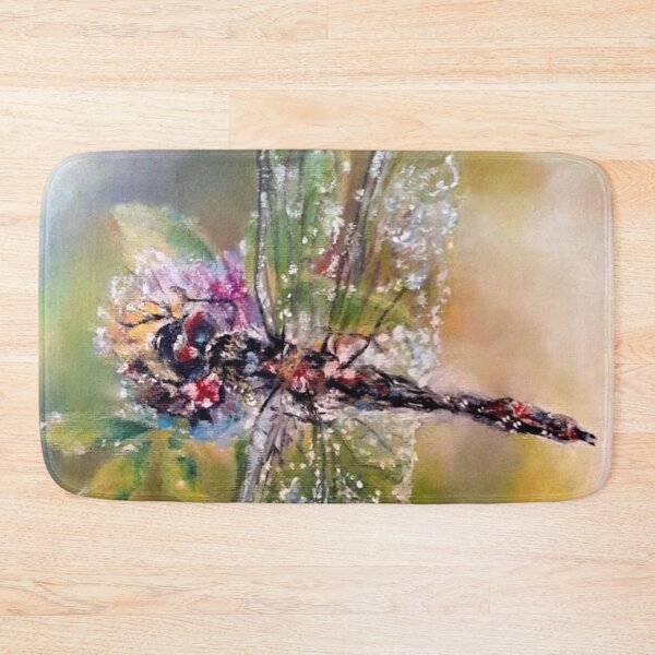 Item preview, Dragonfly Green Field Acrylic Painting designed and sold by ViewerEqualsPhoton.