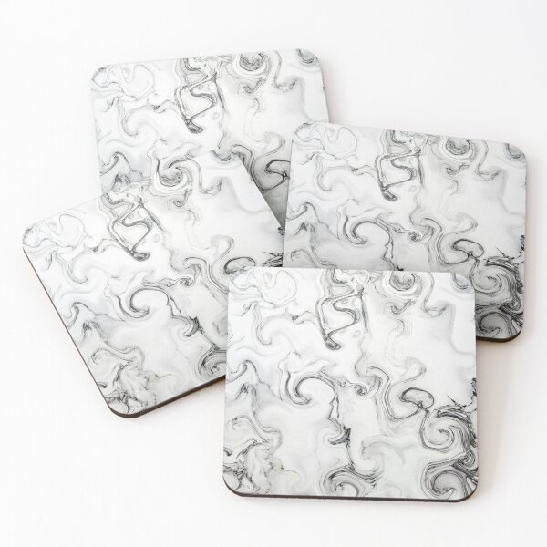 Item preview, White Carerra Marble Paint Pour designed and sold by geodeart.