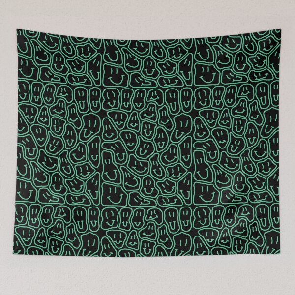 Item preview, Green Smiley Faces designed and sold by avejane.