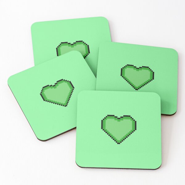 Item preview, Green Heart Pixel Art Icon designed and sold by dylanxh.