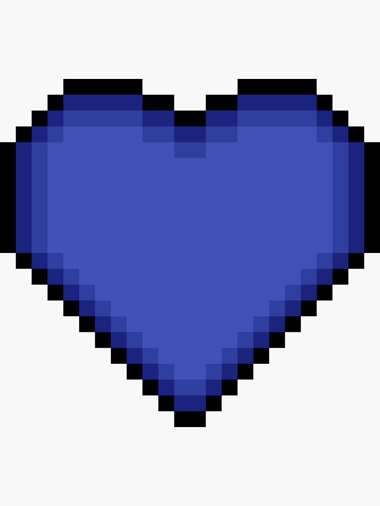 Blue Heart Pixel Art Icon Sticker For Sale By Dylanxh Redbubble