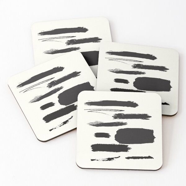 Item preview, Black Brush strokes minimalist primitive tribal geometric balance abstract modern Nordic Boho Minimalistic line art Mid Century solid soft gradient Ink cave design pattern VIII designed and sold by AbstractTrace.